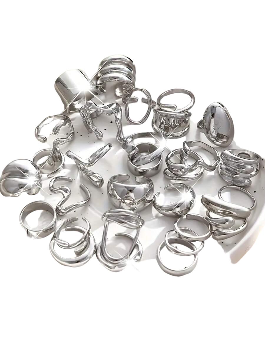 SREBRNE PIERŚCIONKI 6-PACK