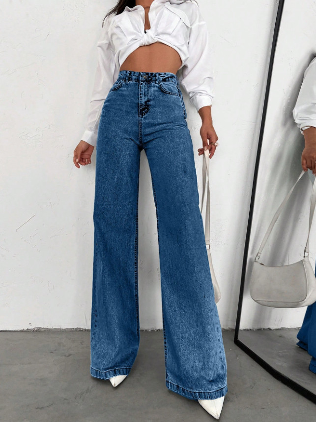 NIEBIESKIE SPODNIE JEANSY