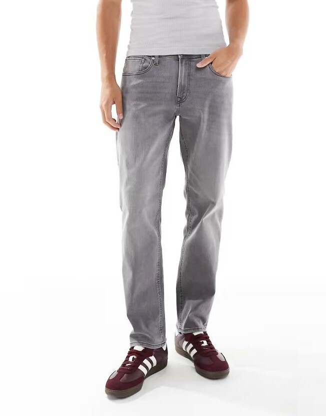 SZARE SPODNIE JEANS