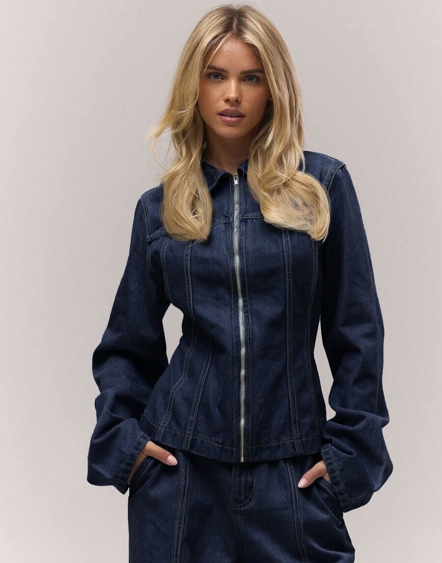 kurtka jeans zamek
