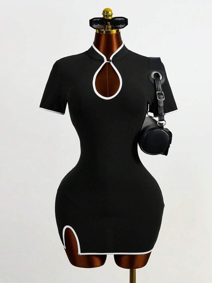 czarna mini sukienka