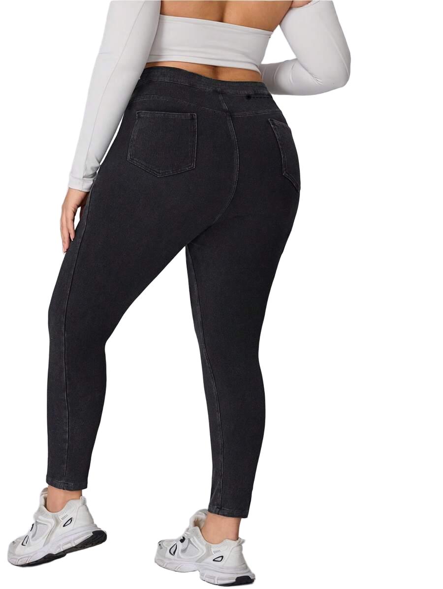 CZARNE SPODNIE JEANS