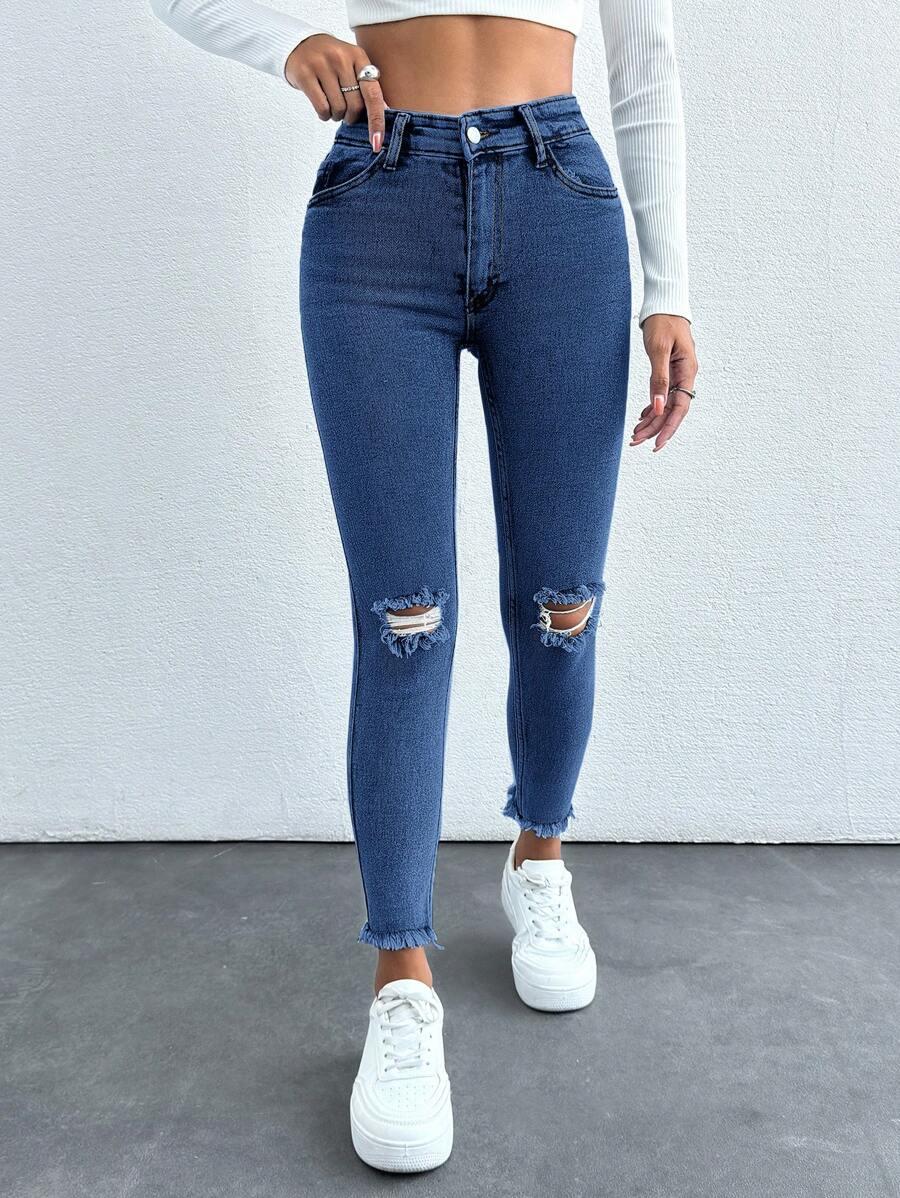 NIEBIESKIE SPODNIE JEANS