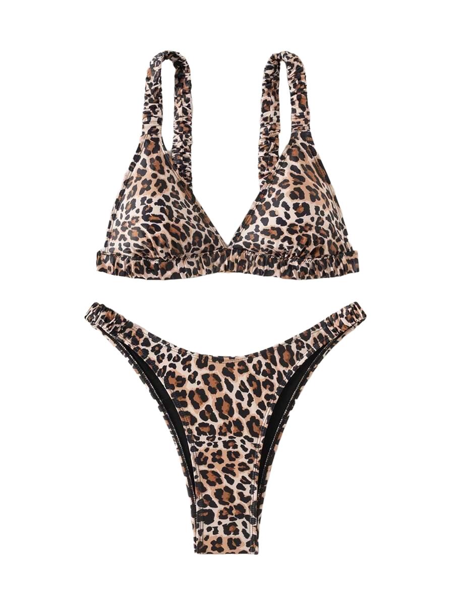 DWUCZĘŚCIOWE BIKINI Z NADRUKIEM W PANTERKĘ