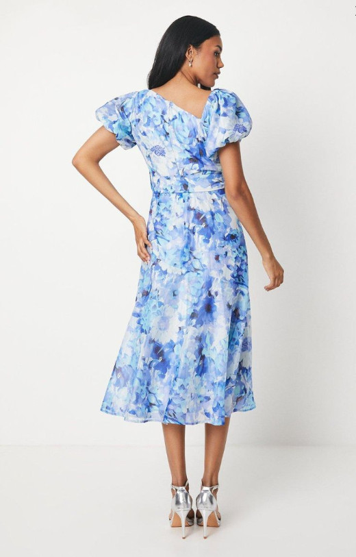 NIEBIESKA SUKIENKA PRINT 