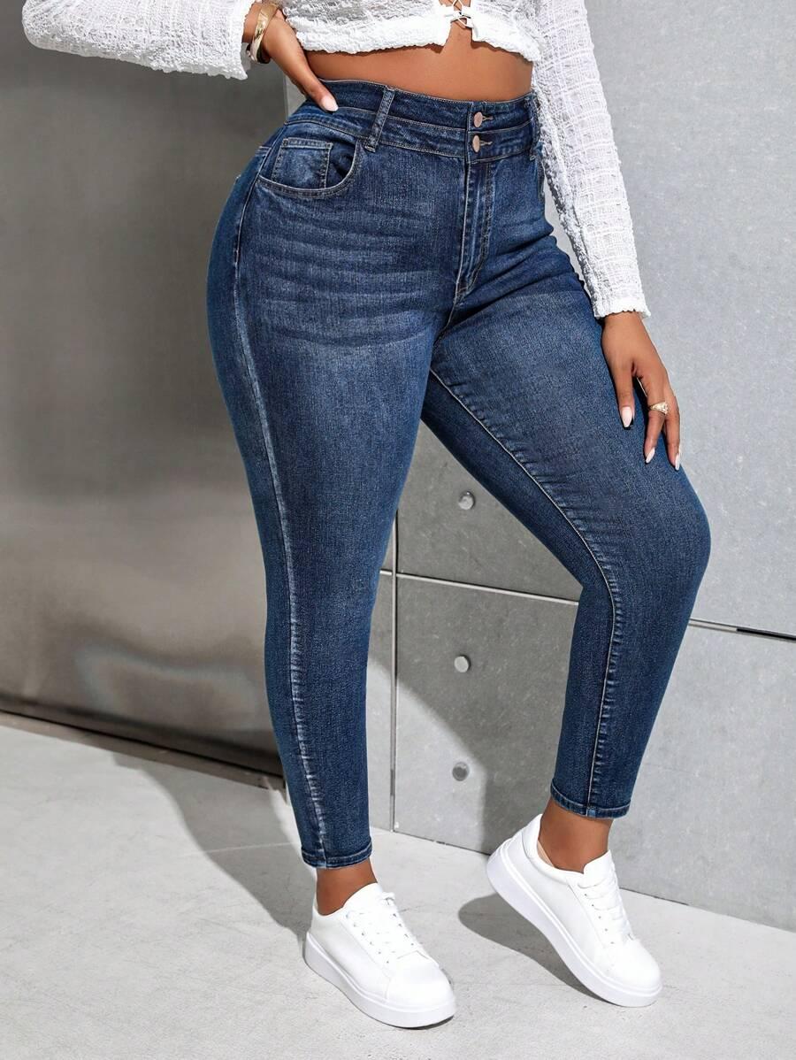NIEBIESKIE SPODNIE JEANS WYSOKI STAN 