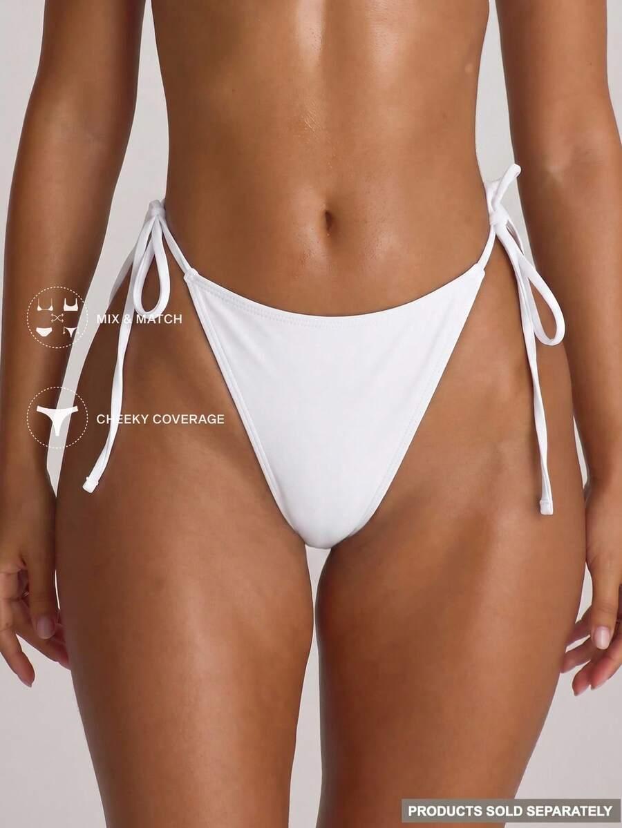 biały dół od bikini