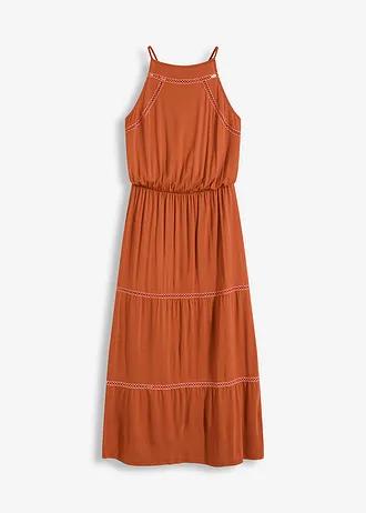 SUKIENKA MAXI PLUS SIZE WISKOZA OKRĄGŁY DEKOLT BEZ RĘKAWÓW