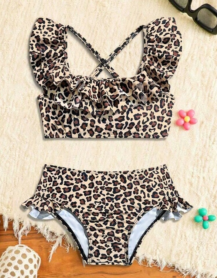 DWUCZĘŚCIOWY STRÓJ KĄPIELOWY wzór animal print
