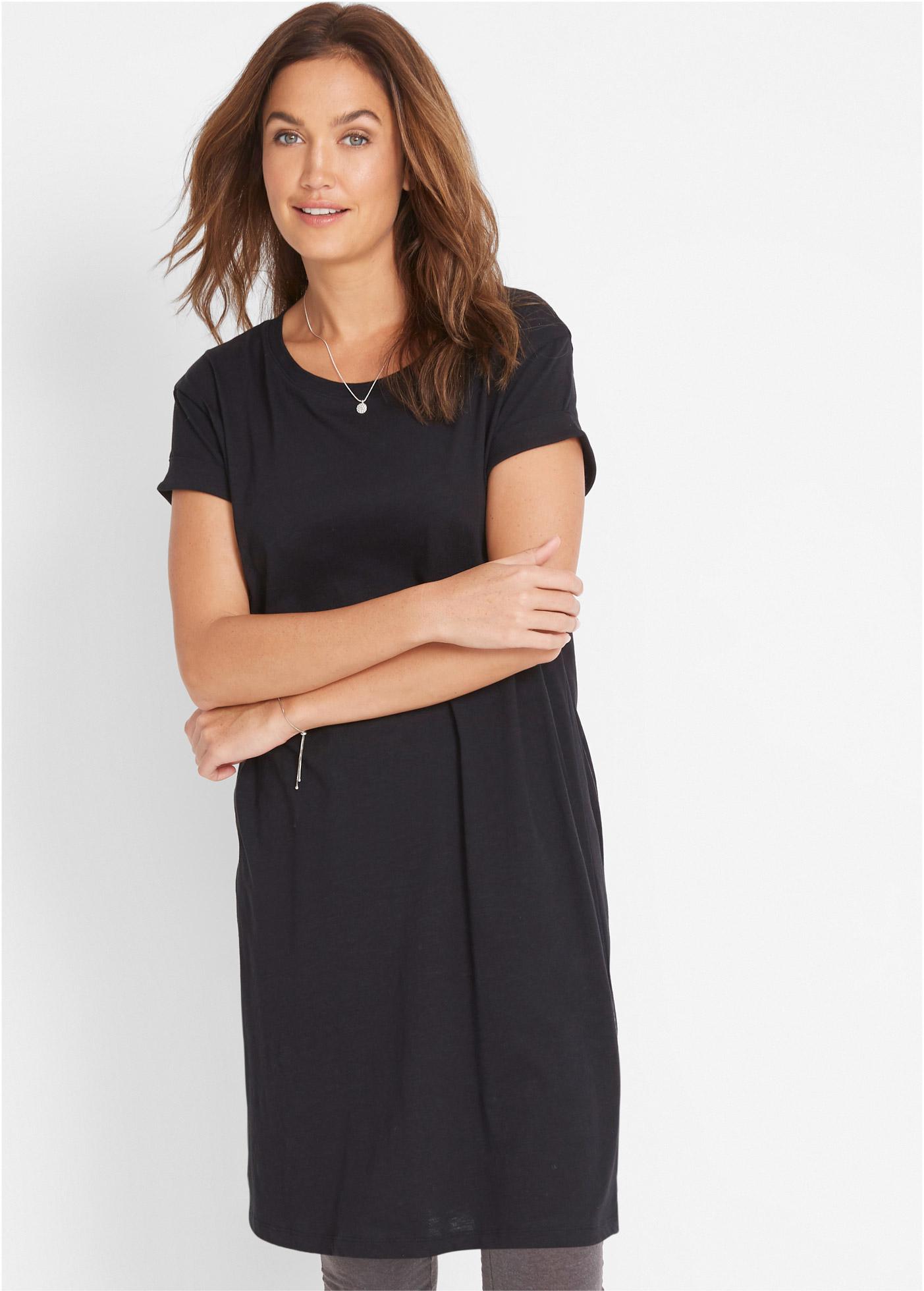 CZARNA SUKIENKA TUNIKA T-SHIRT