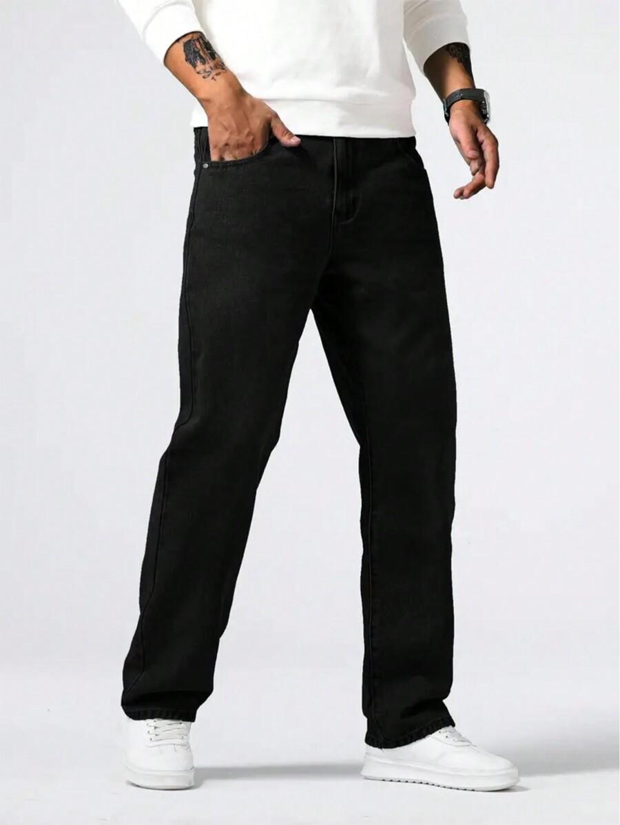 CZARNE SPODNIE JEANS