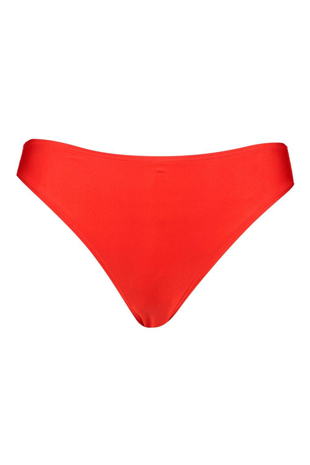 czerwony dół od bikini 