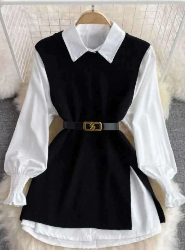 KOMPLET KOSZULA SWETER 