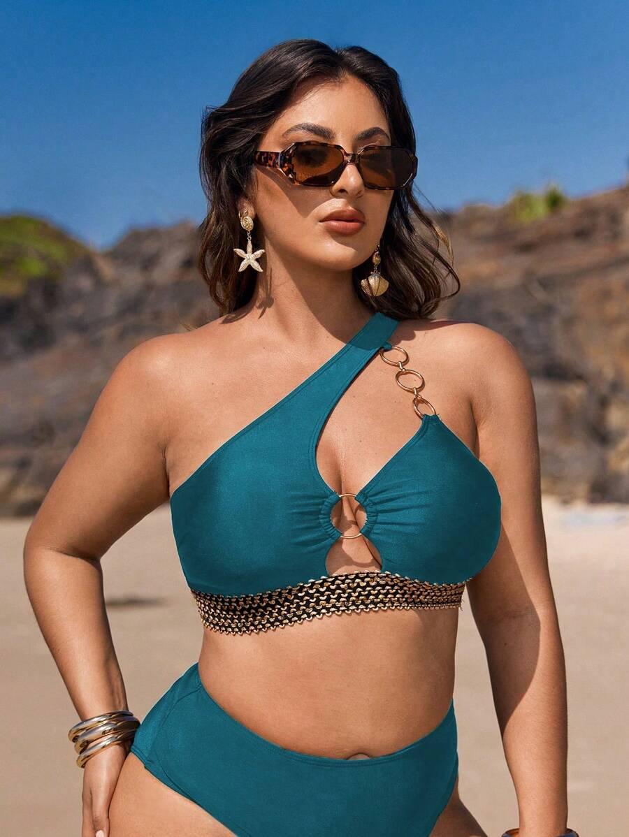 niebieska góra od bikini zdobienie
