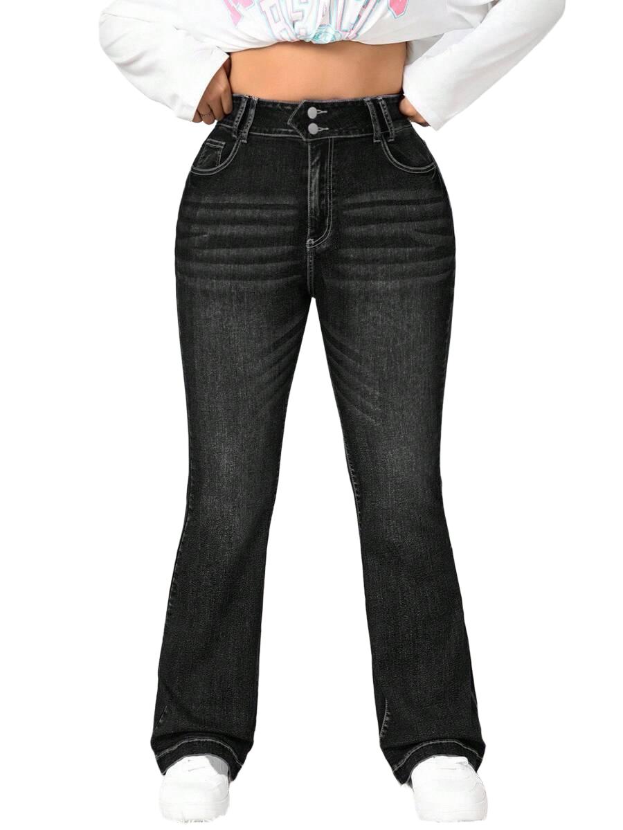 CZARNE SPODNIE JEANS 