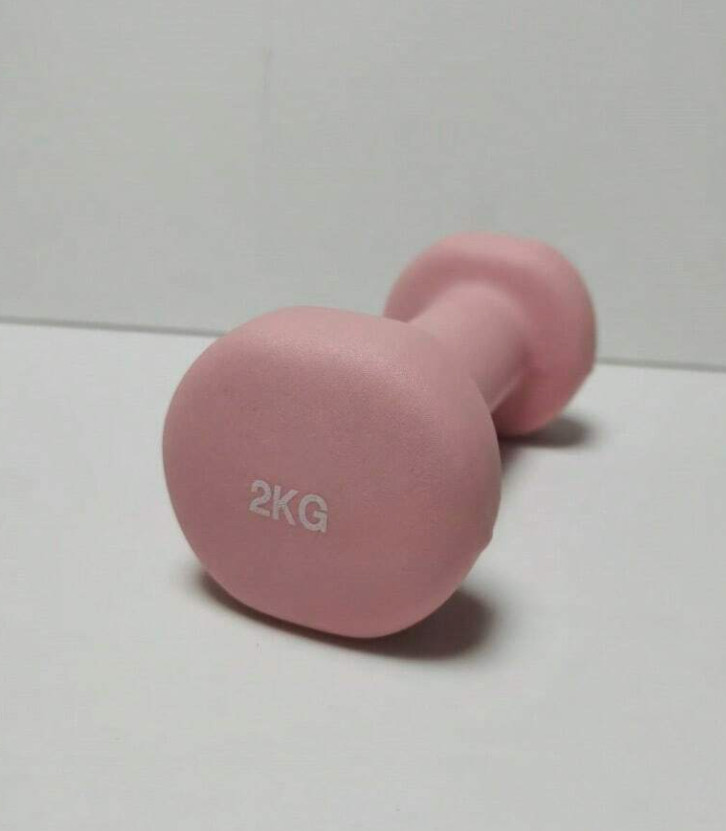 różowa hantla 2kg