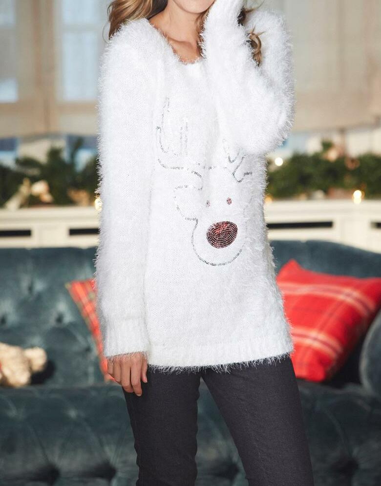 SWETER Z MOTYWEM RENIFERA 