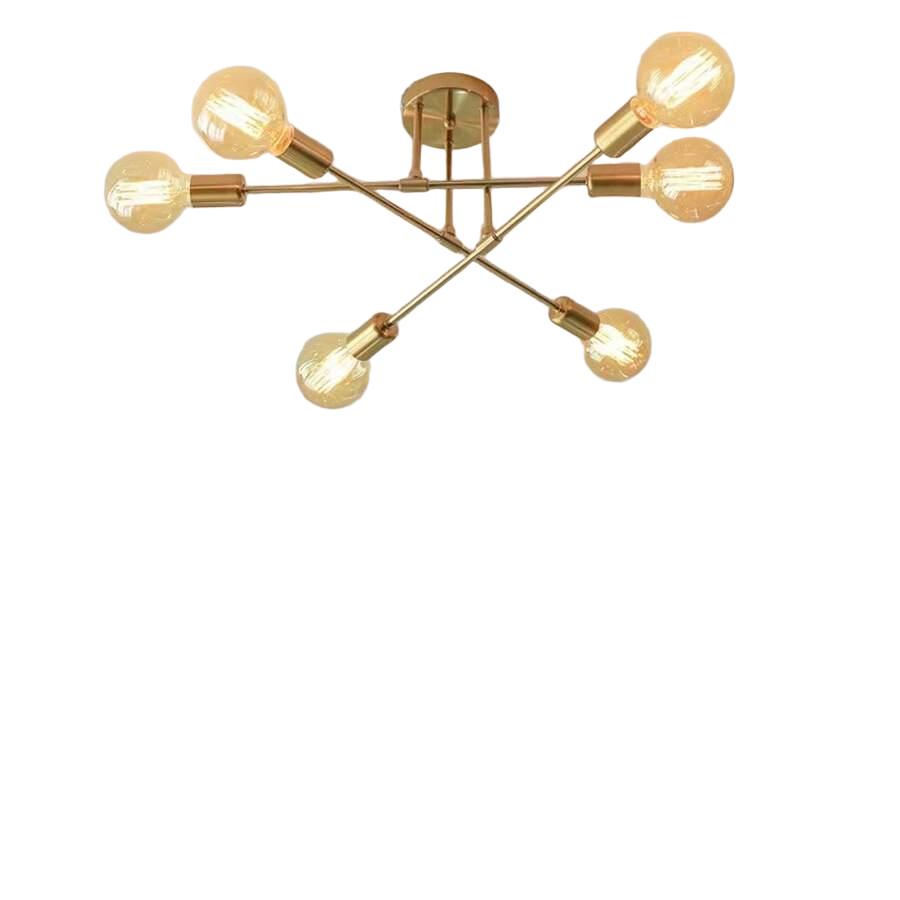 złota lampa sufitowa