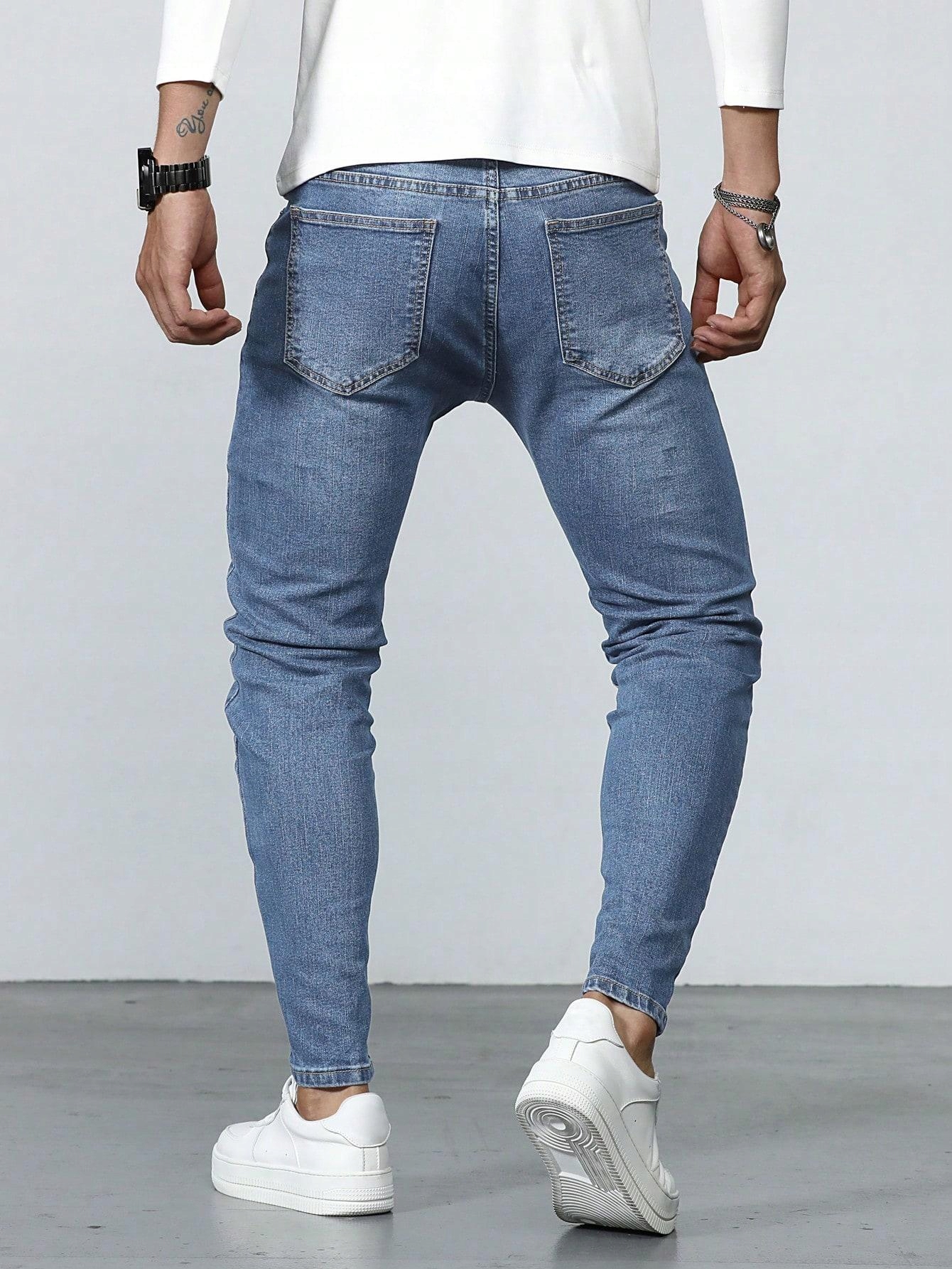 NIEBIESKIE SPODNIE JEANS