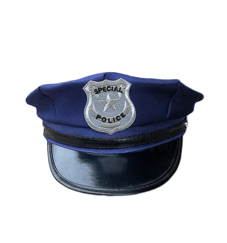 KOSTIUM GRANATOWA CZAPKA POLICJANTA 2szt.