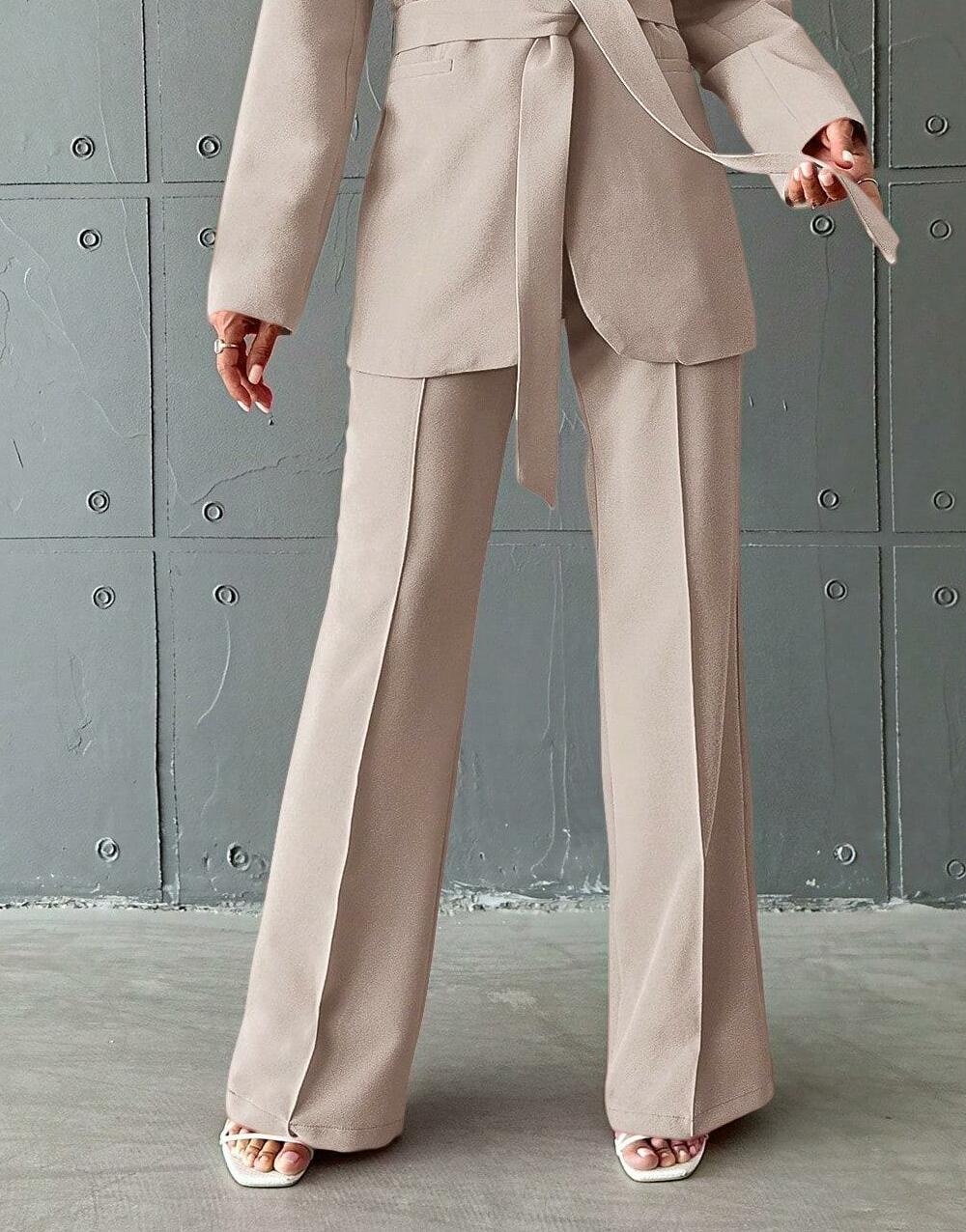 BEŻOWe eleganckie spodnie