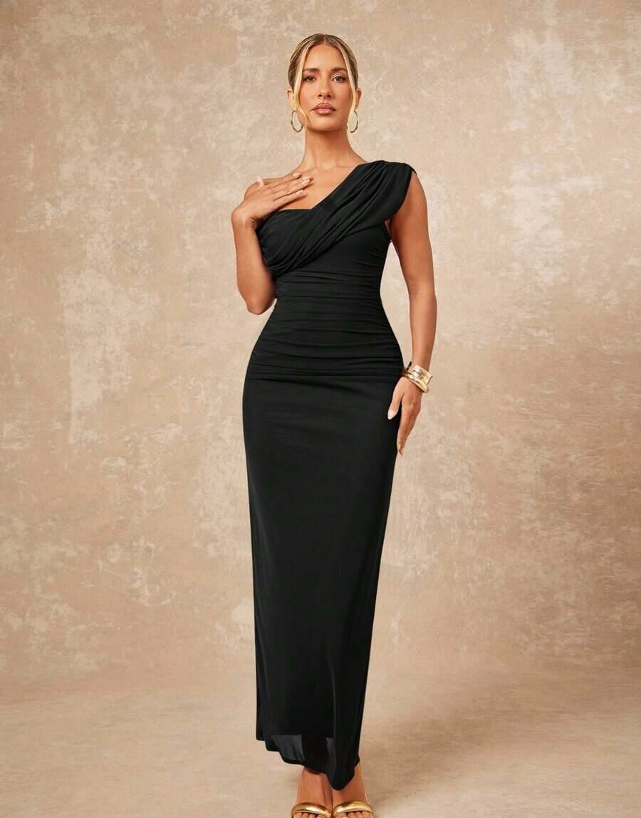 CZARNA MAXI SUKIENKA