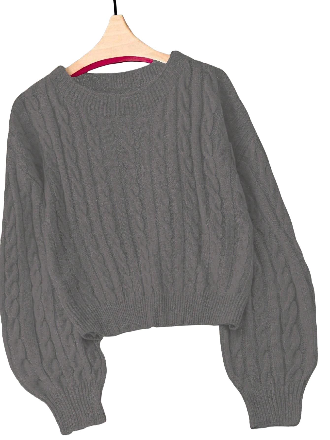 SWETER Z OKRĄGŁYM DEKOLTEM