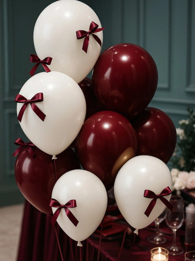 LATEKSOWE BALONY KOKARDY 20-pack