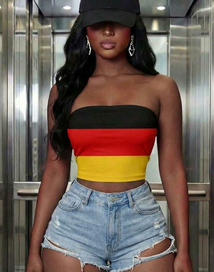 crop top bez rękawów tuba flaga niemcy