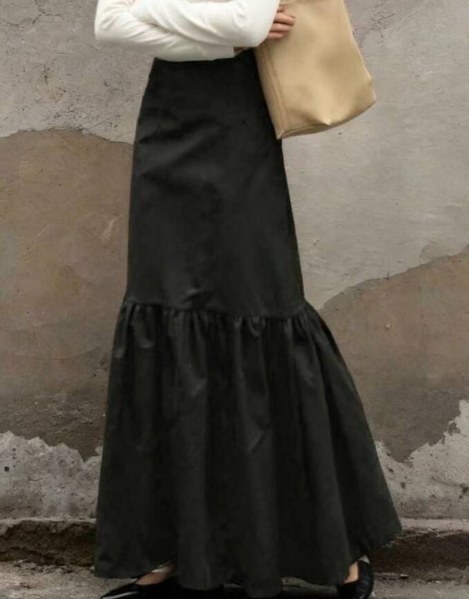 czarna maxi spódnica