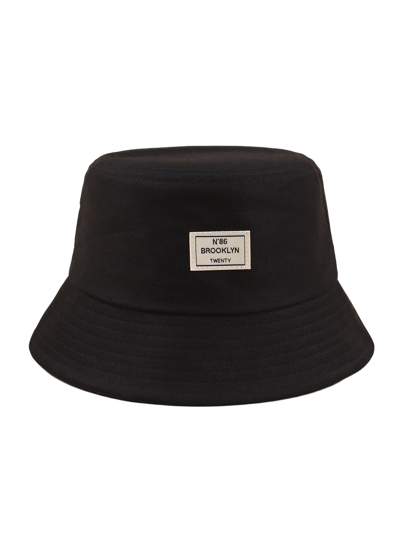 czarny bucket napis