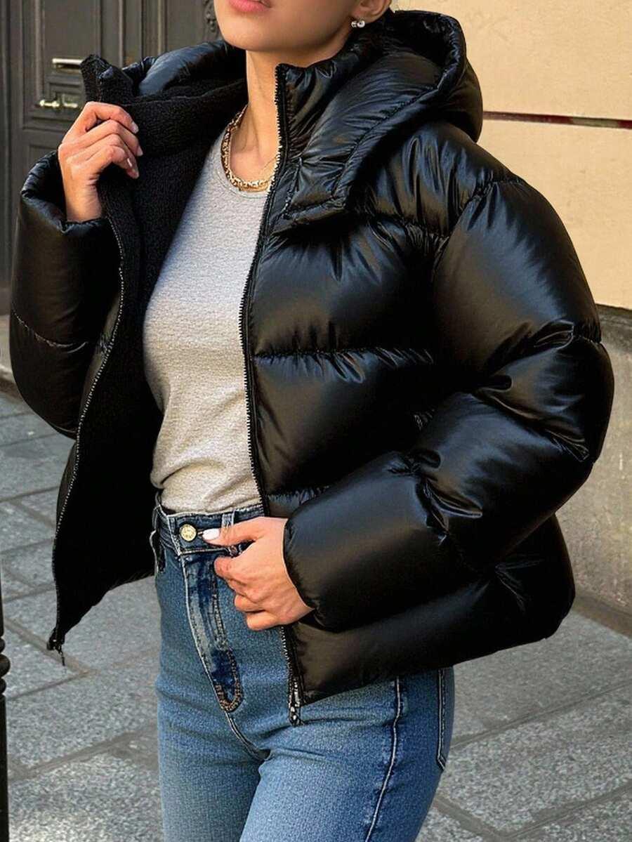 CZARNA KURTKA KAPTUR