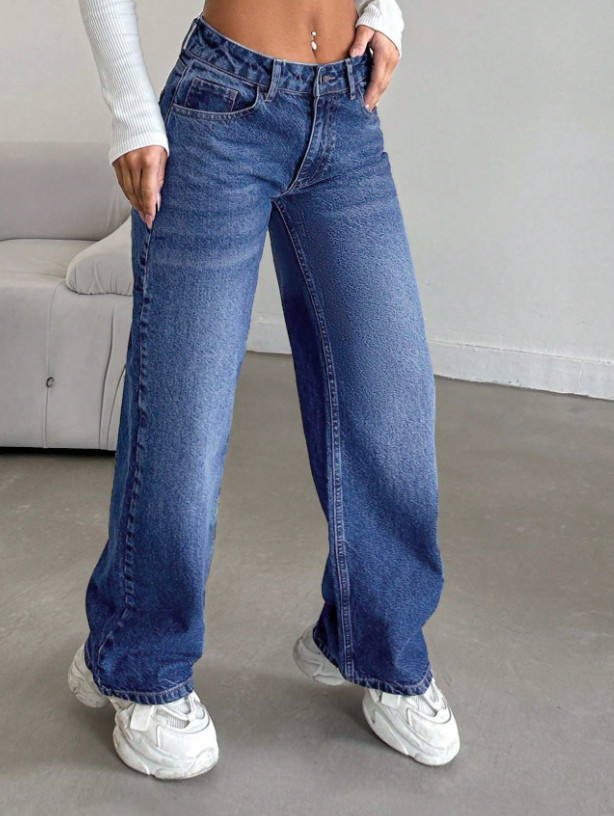 NIEBIESKIE SPODNIE JEANS