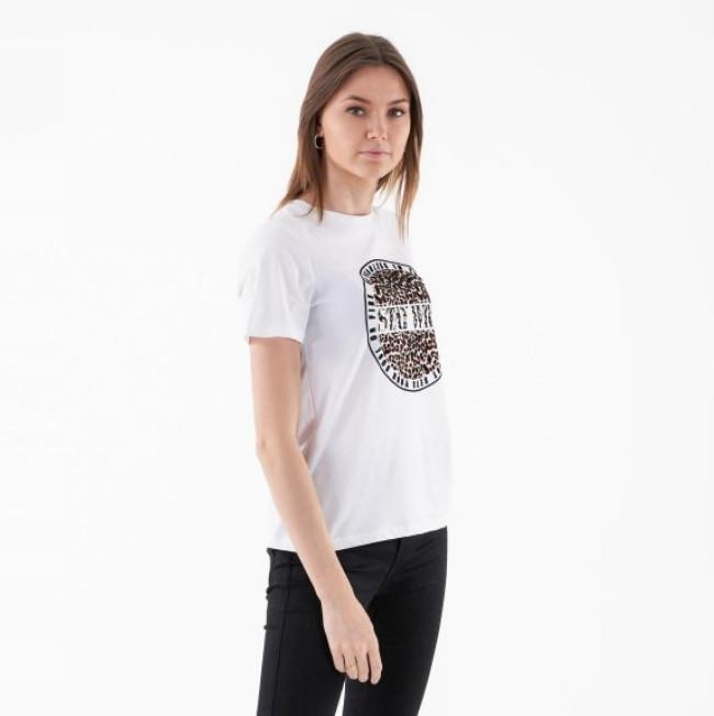 biały t-shirt print