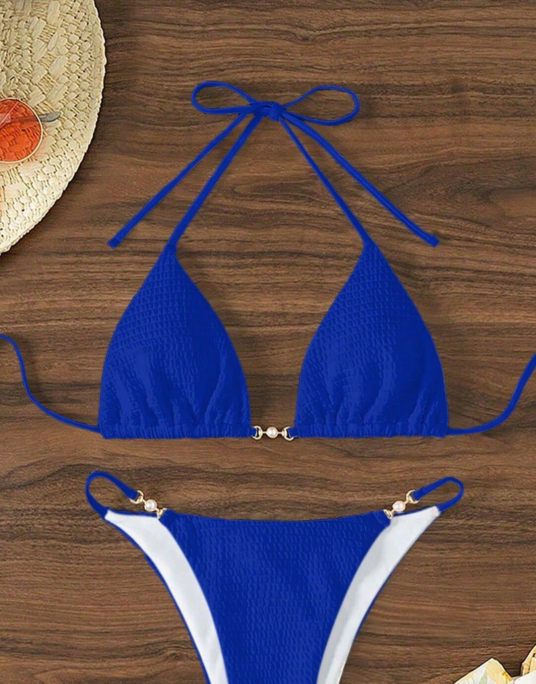 niebieska góra od bikini 