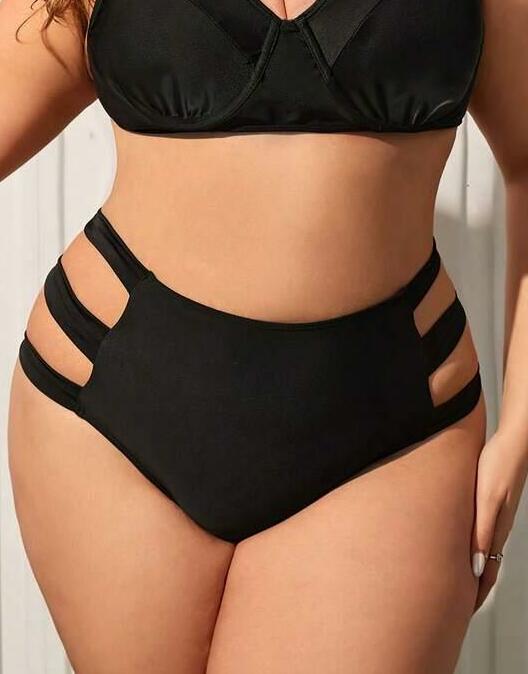 czarny dół bikini wycięcia