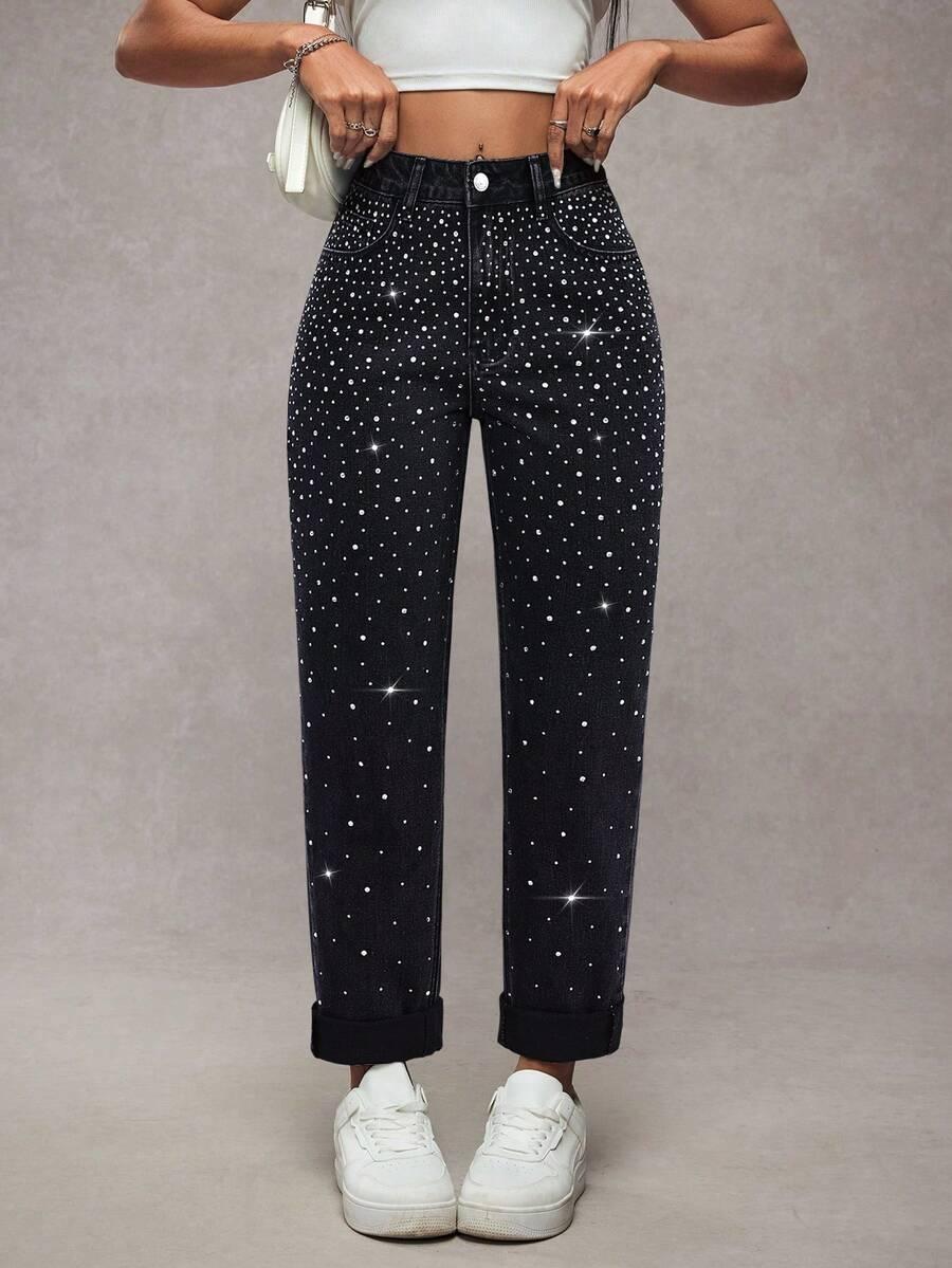 spodnie jeans zdobienia