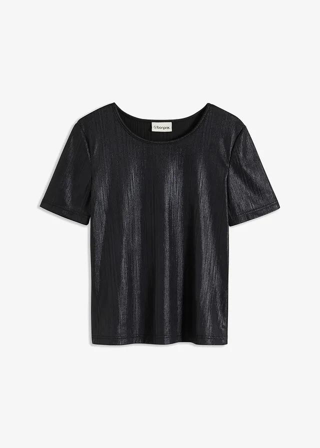 T-SHIRT Z POŁYSKUJĄCEGO MATERIAŁU