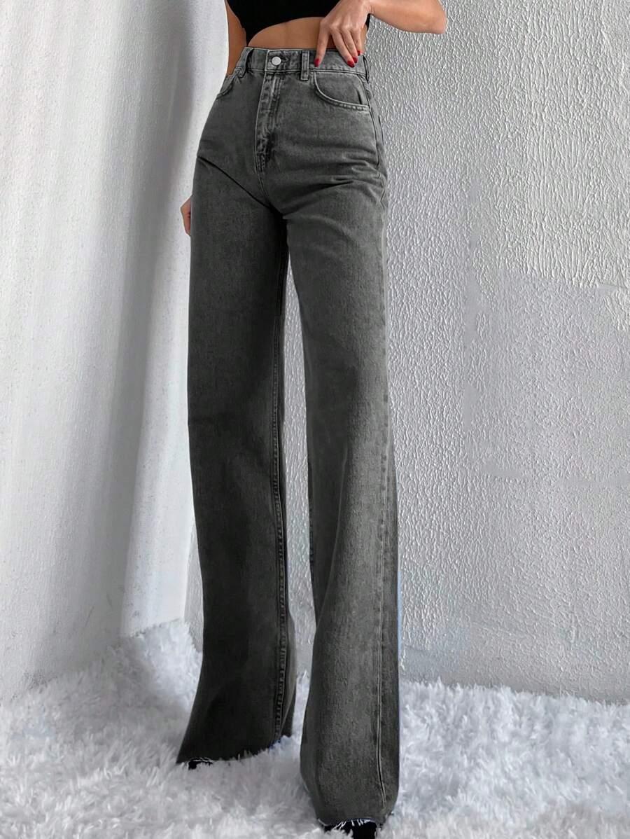 SZARE SPODNIE JEANS 