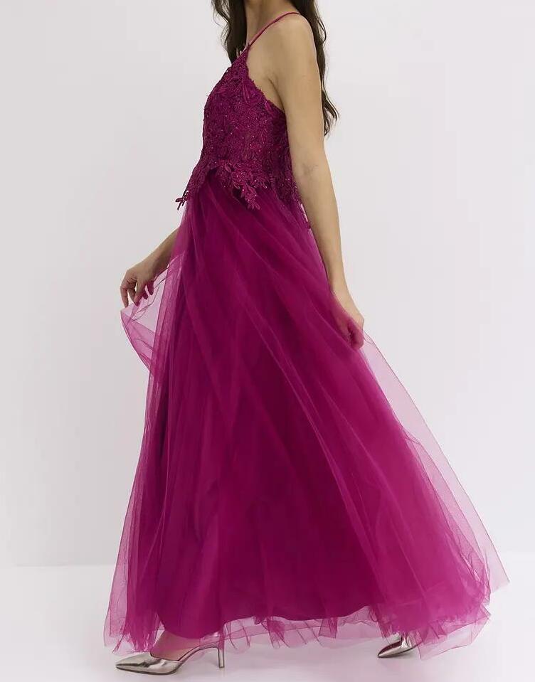 ELEGANCKA MAXI SUKIENKA Z KORONKĄ 