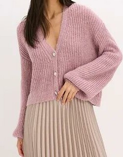 SWETER DAMSKI ROZPINANY OVERSIZE Z DŁUGIM RĘKAWEM