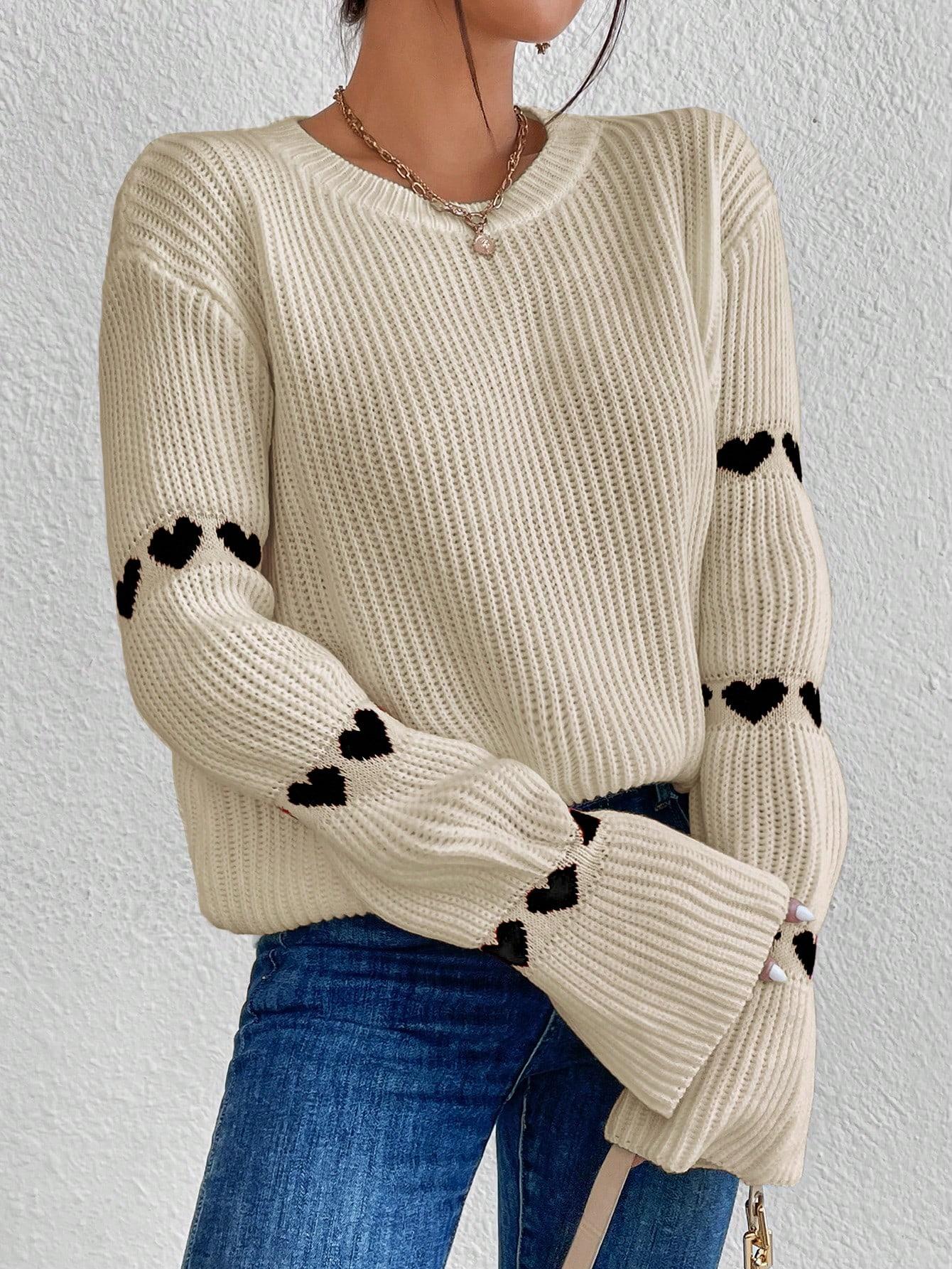 BEŻOWY DZIANINOWY SWETER