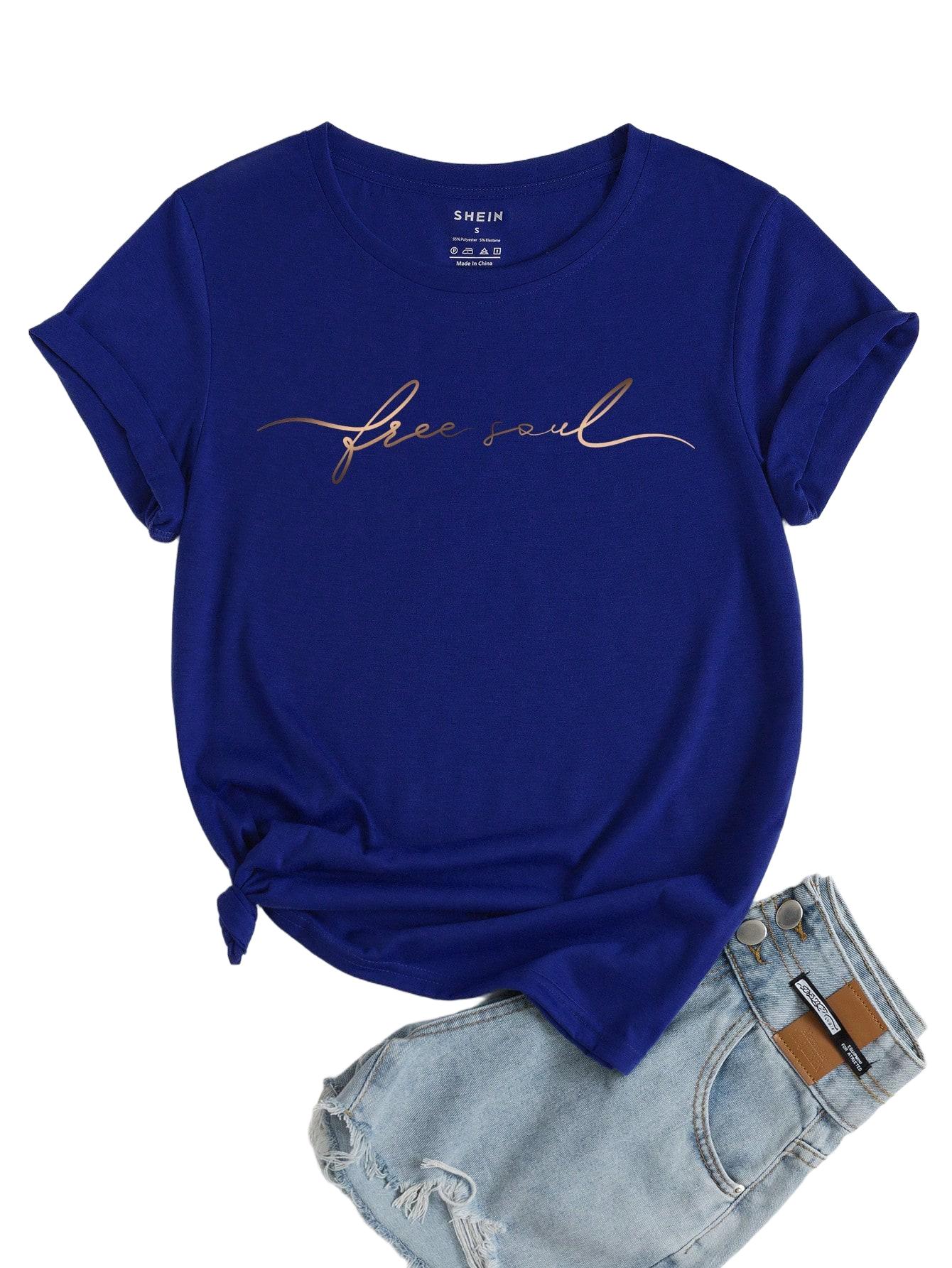 T-SHIRT Z NADRUKIEM