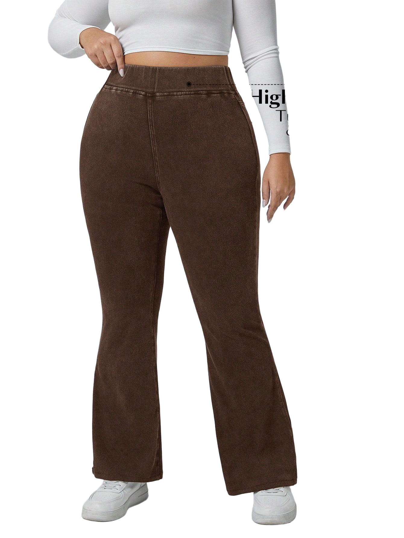 LEGGINSY DAMSKIE DZWONY Z WYSOKIM STANEM