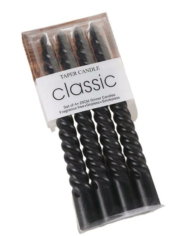 czarne ŚWIECZKI 4-PACK