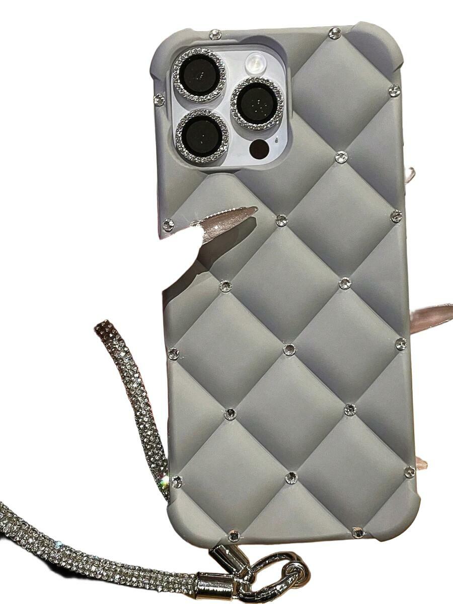 pikowane etui na telefon połysk iphone 16 pro max