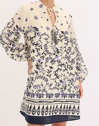SUKIENKA BOHO ORIENTALNY WZÓR DŁUGI RĘKAW