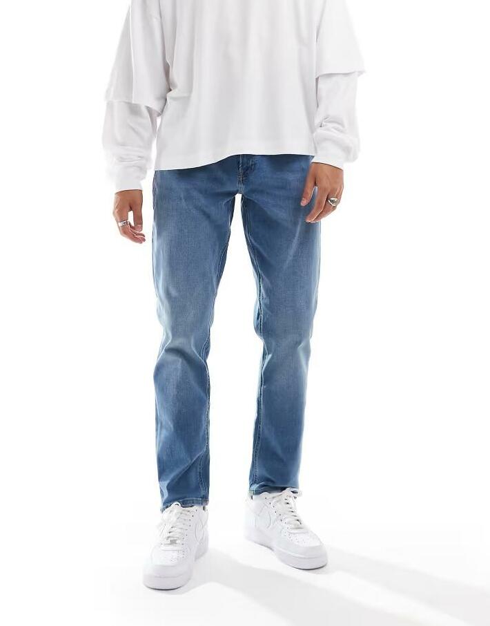 NIEBIESKIE SPODNIE JEANS ZAMEK