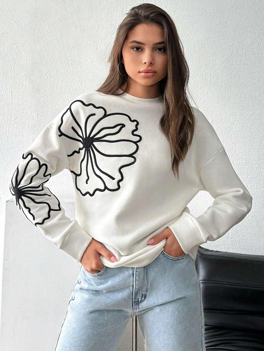 BIAŁA BLUZA PRINT
