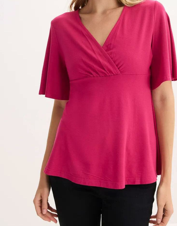 BLUZKA DAMSKA PLUS SIZE LUŹNA WISKOZOWA 